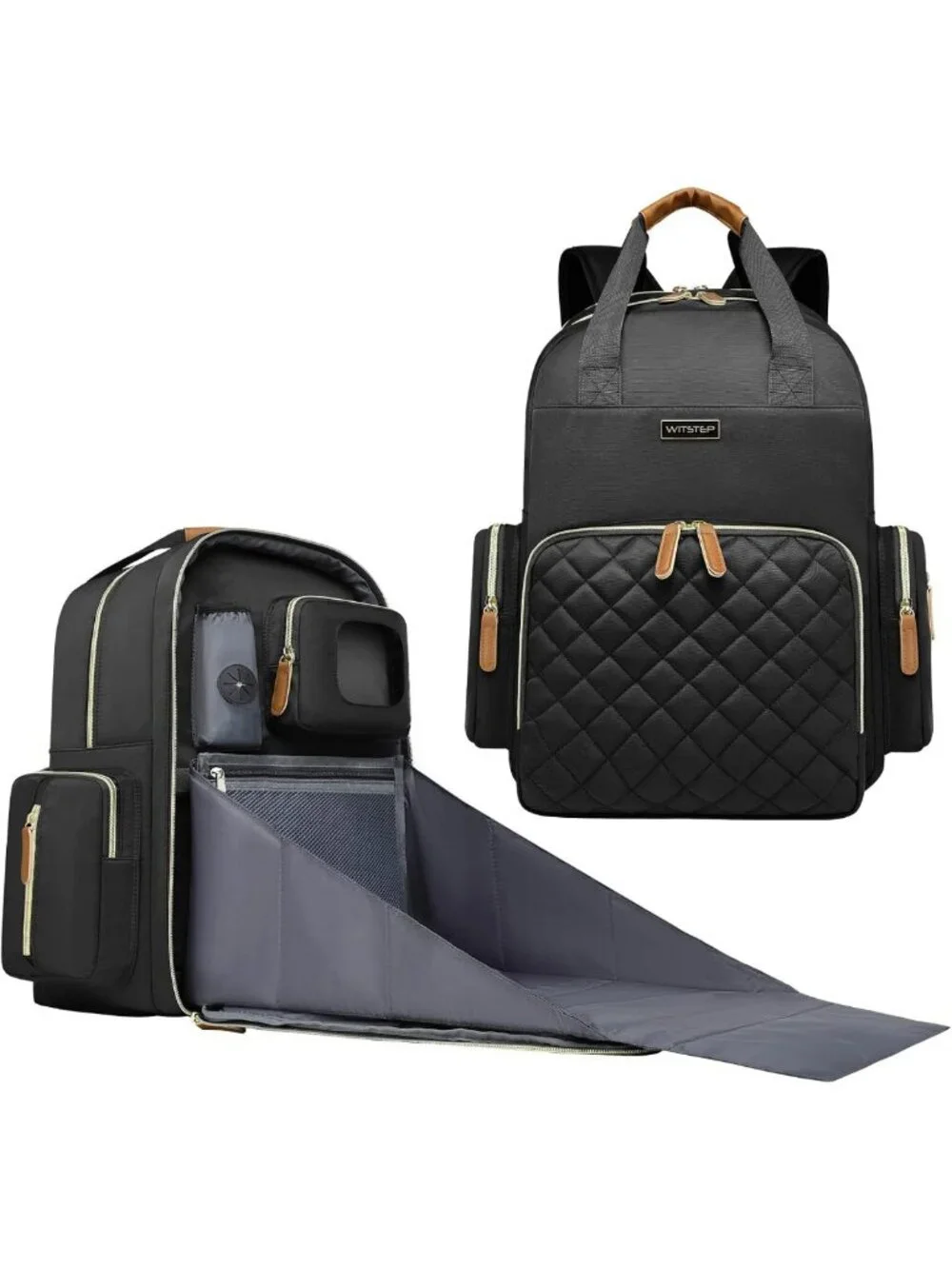 Stylish Diaper Bag Backpack with Changing Station & Organizer for Moms & Dads
